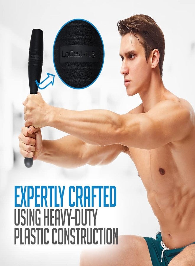 Logest Mace Exercise Club - Heavy Duty Plastic Indian Clubs Available in 1 LB and 2 LB Set 3LB Set 4LB Set of 2 Perfect for Strength Training Rehabilitation Improves Grip Full Body Workout Mace Clubs - Image 5